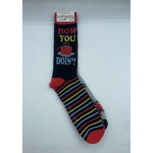 FRIENDS TV Show How You Doin? 2pk Crew Socks, Polyester Blend, Sizes 6-12